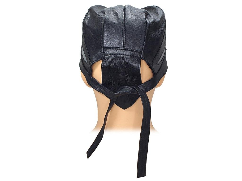Czapka skórzana nal-755 szara skóra cielęca - zdjęcie 3
