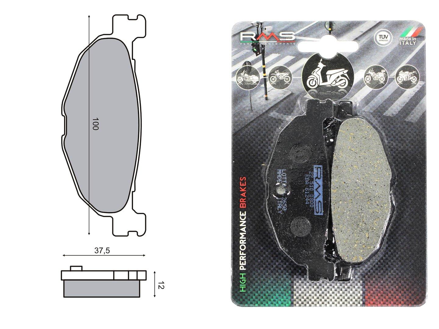 Klocki hamulcowe yamaha majesty 400/500 tył rms