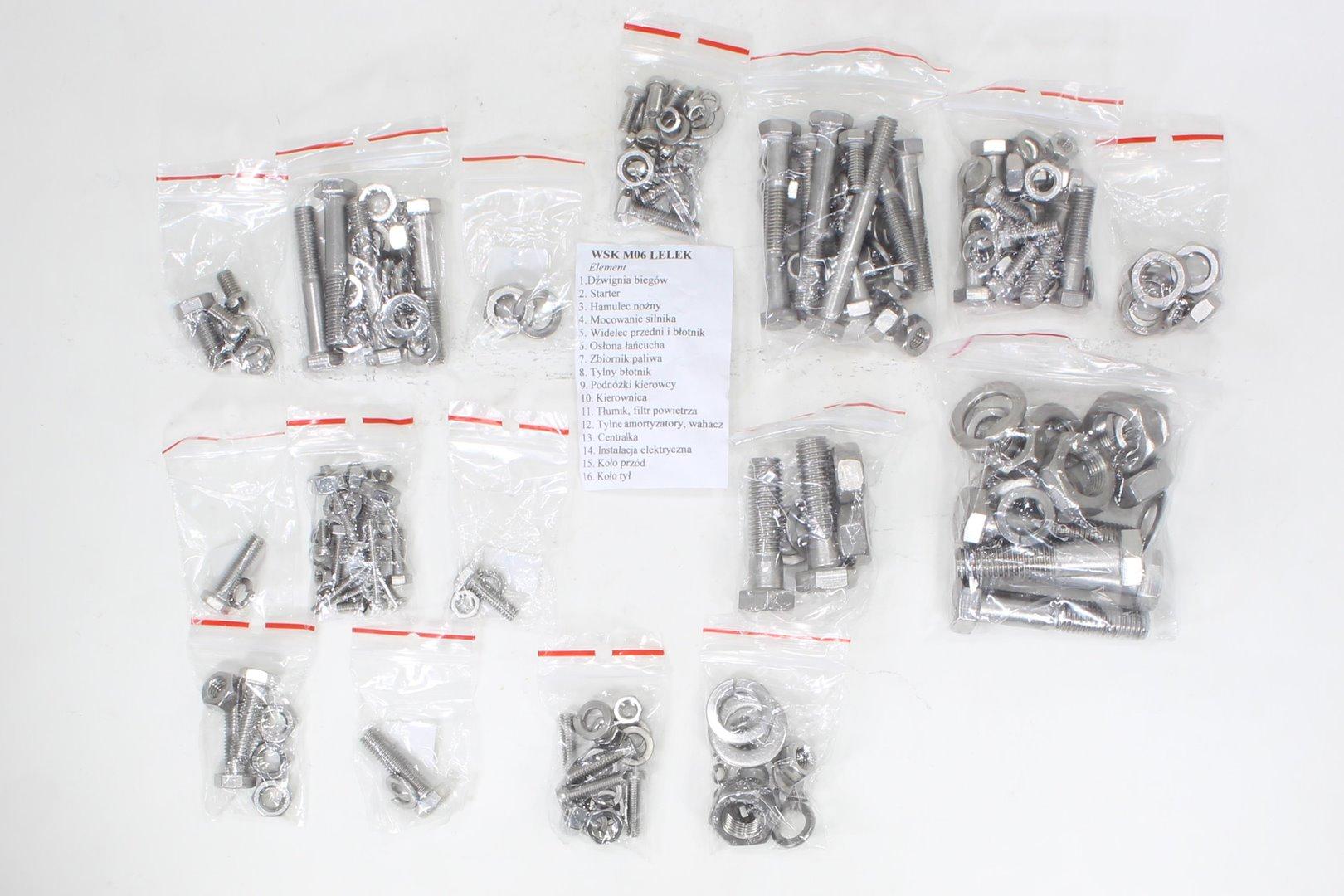 Śruby wsk 125 m06 b3 lelek stal nierdzewna ti