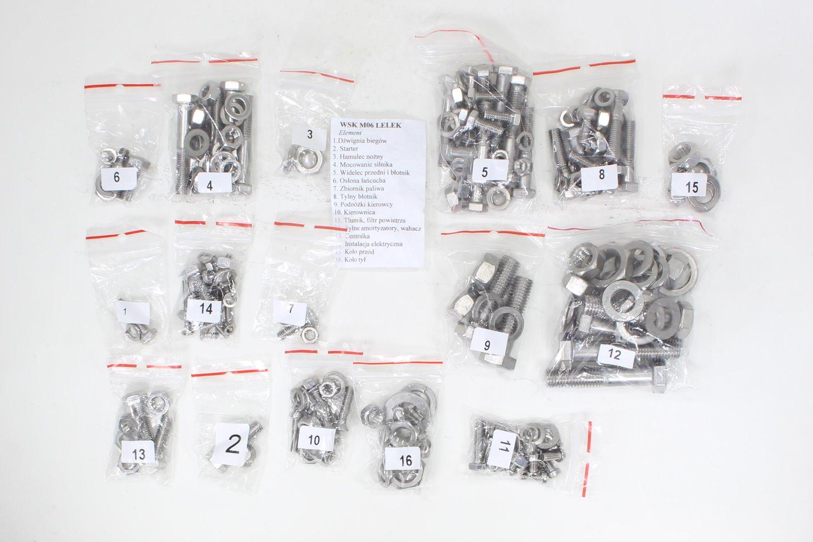 Śruby wsk 125 m06 b3 lelek stal nierdzewna ti - zdjęcie 2