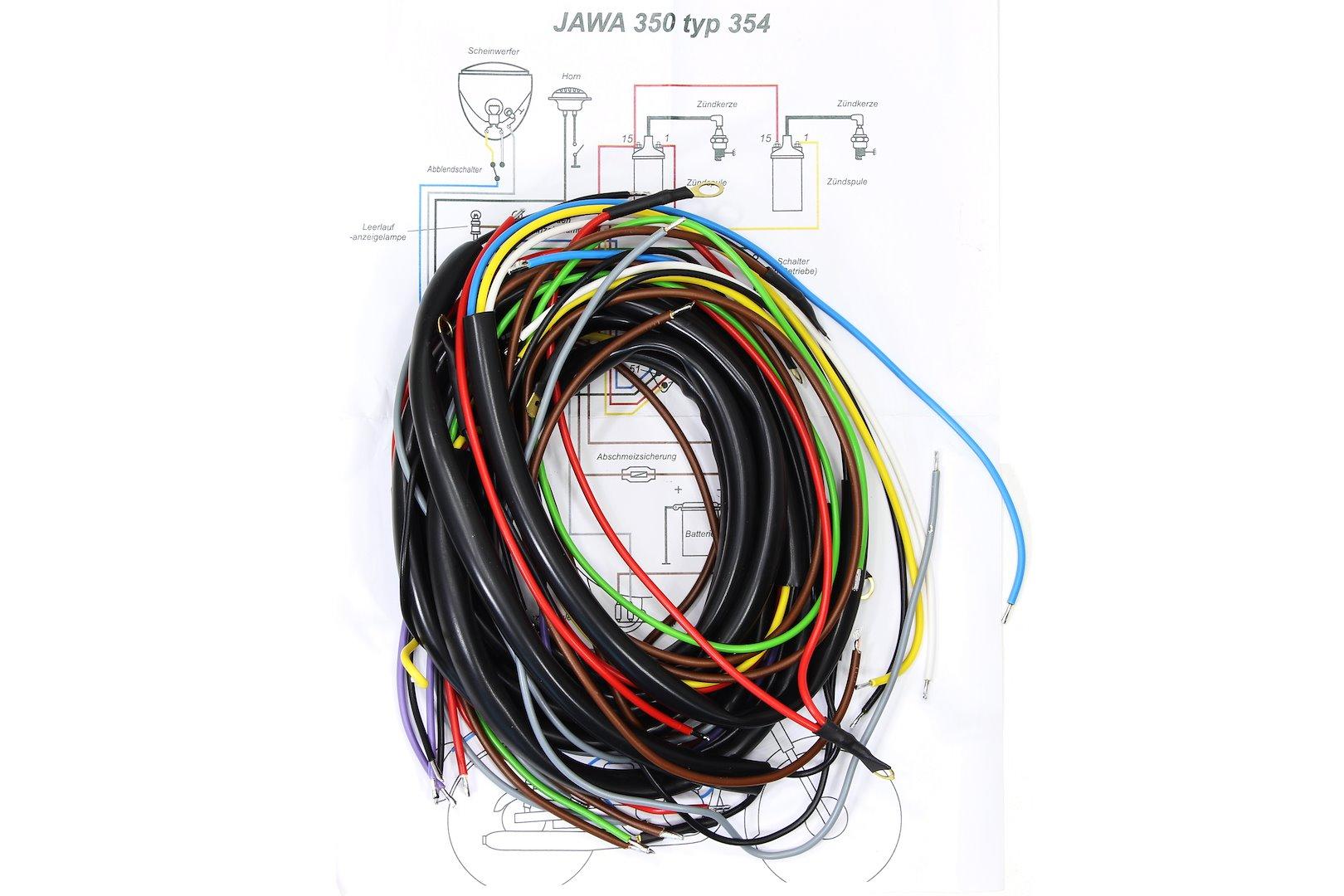 Instalacja wiązka jawa 350 typ 354 kyvacka