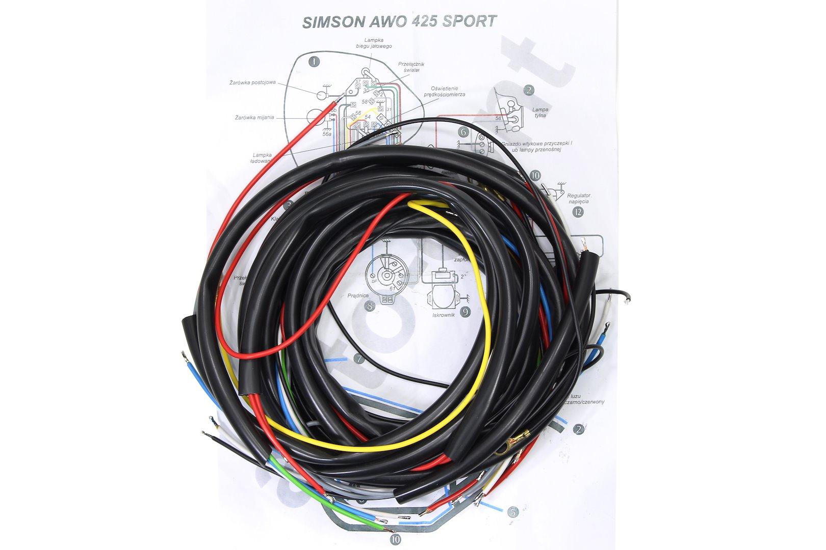 Instalacja wiązka simson awo 425 sport | ROY23913