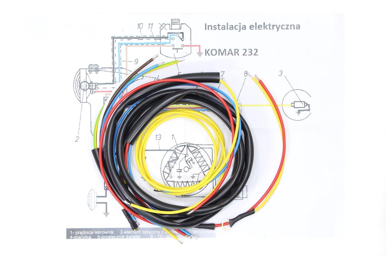 Instalacja wiązka romet komar 232 „sztywniak”