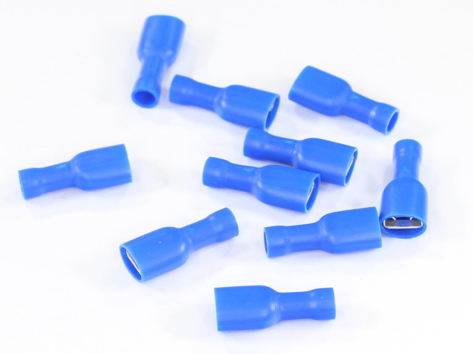 Konektor płaski 6,3mm żeński pełna izolacja0,8mm1,5-2,5mm10szt