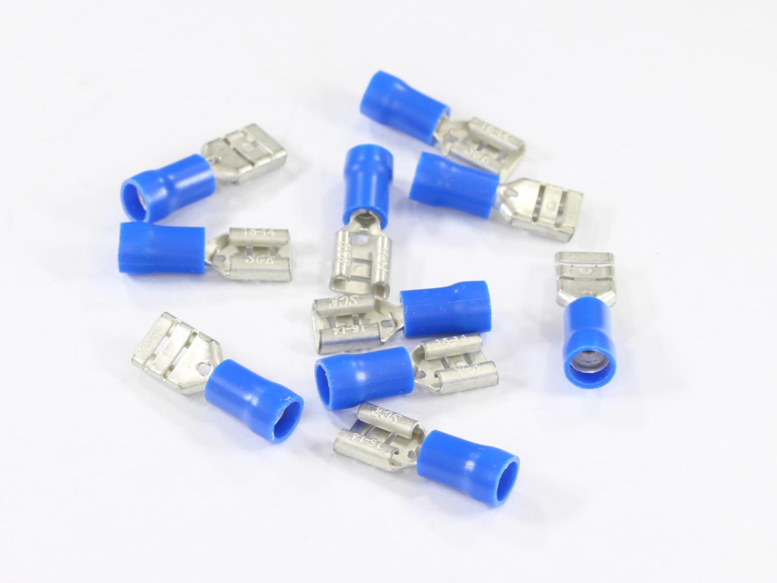 Konektor żeński 6.3x0.8 końcówka płaska izolowana 1.5-2.5mm kpl 10szt