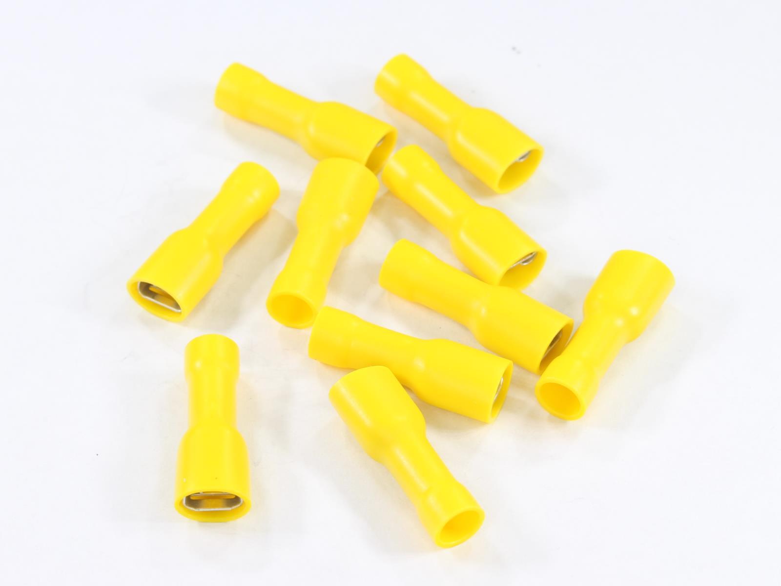 Konektor żeński 6.3x0.8 gniazdo płaskie pełna izolacja 4.0-6.0mm kpl 10szt