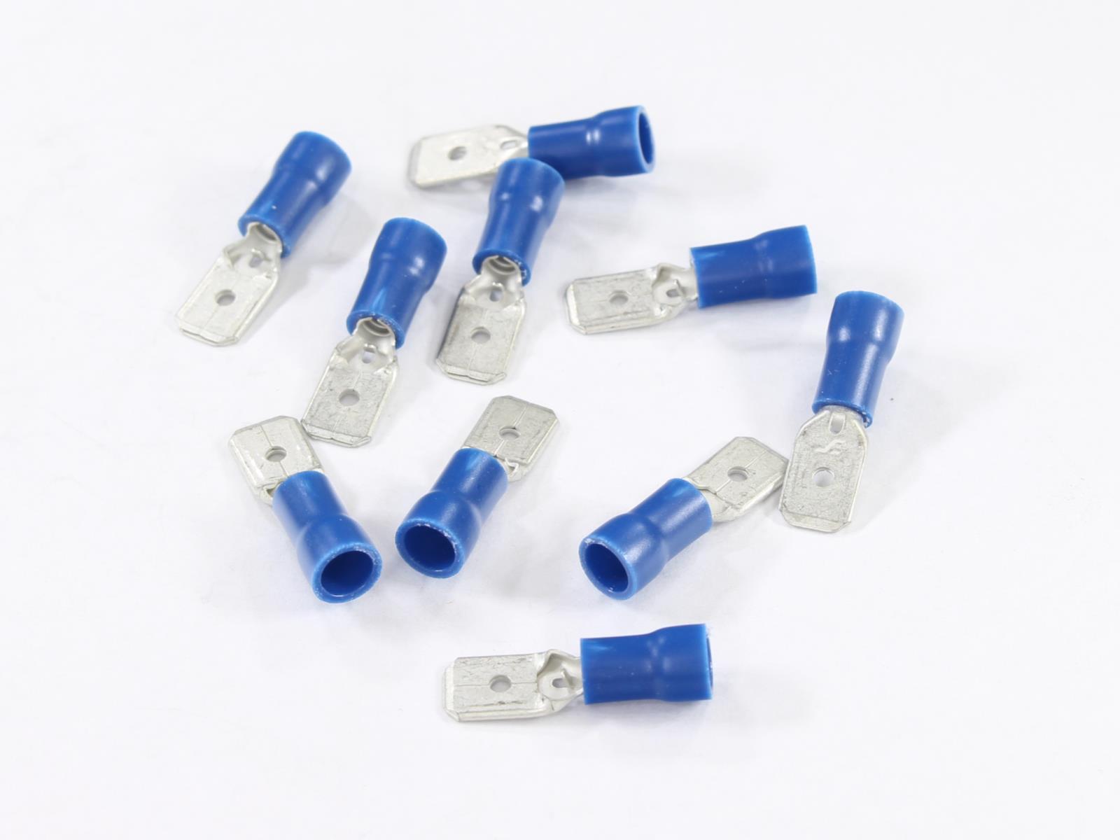 Konektor męski 6.3x0.8 końcówka płaska izolowany 1.5-2.5mm kpl 10szt
