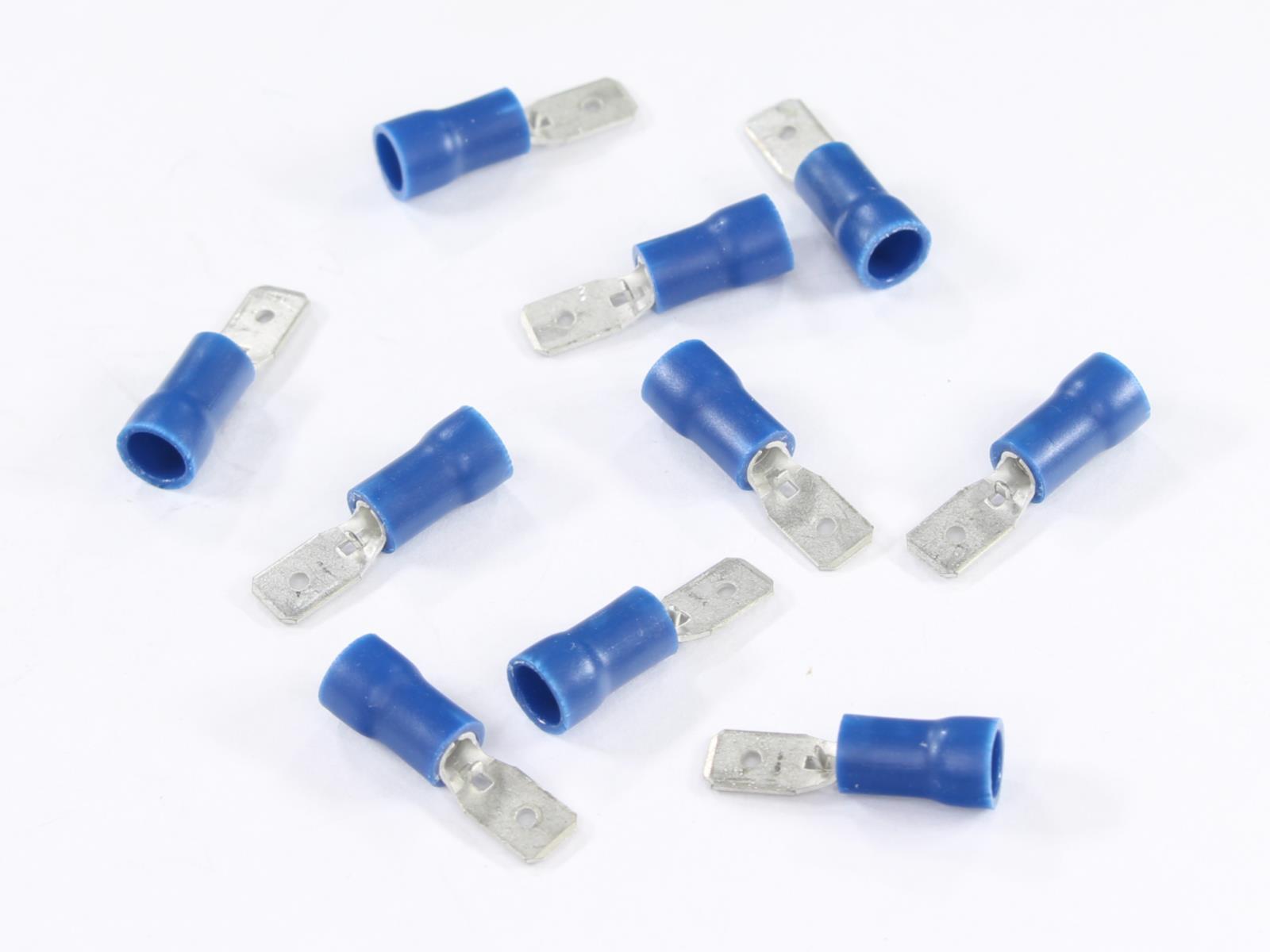 Konektor płaski 4,8mm męski izolowany 0,5mm 1,5-2,5mm kpl 10szt
