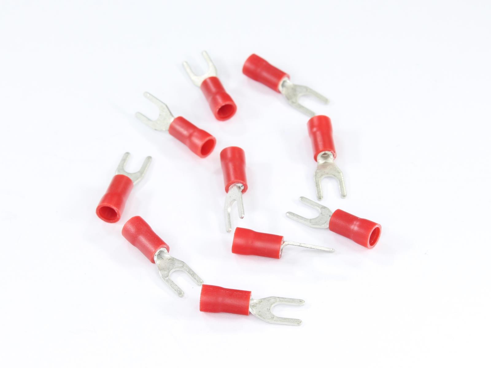 Konektor końcówka widełkowa m3.5 izolowana 3.7mm 0.5-1.0mm kpl 10szt