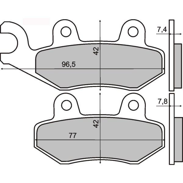 Klocki hamulcowe aprilia derbi kymco aprilia-sx benelli-caffe' nero cagiva- - zdjęcie 2