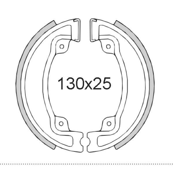 Szczęki hamulcowe tył honda cn 250 peugeot elyseo 130x25mm rms modeli honda-cn250 italjet-velocifero peugeot-elyseo piaggio-hexagon kpl - zdjęcie 2