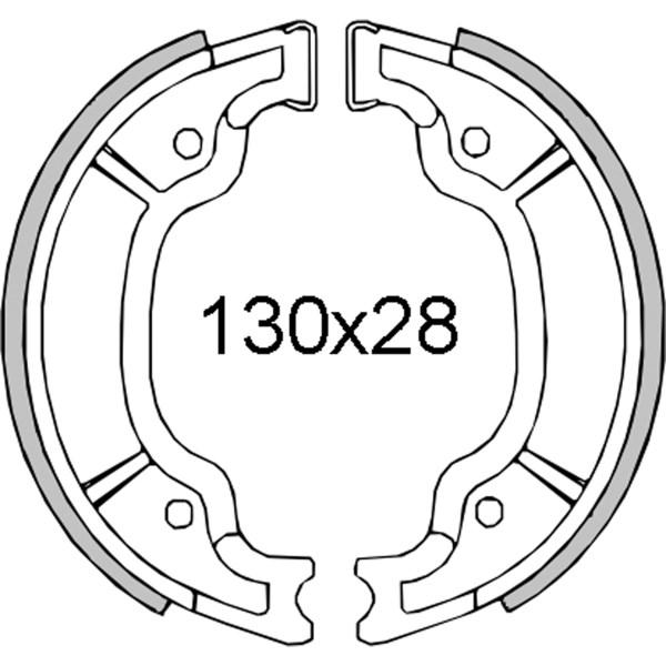 Szczęki hamulcowe tył aprilia benelli cpi generic italjet mbk yamaha 130x28mm 100-600cc rms modeli aprilia-scarabeo benelli-k2 cpi-aragon italjet-millennium mbk-ovetto/booster/nitro/flame/skyliner/vertex yamaha-bw's/neo's - zdjęcie 3