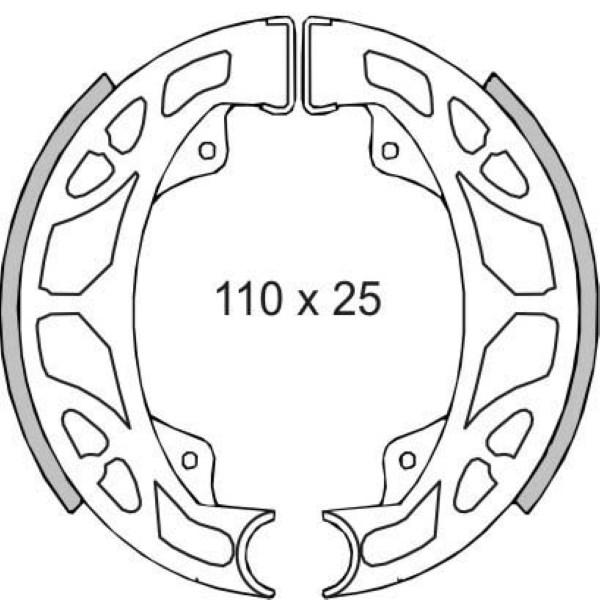 Szczęki hamulcowe aprilia derbi gilera piaggio 50-150 110x25mm rms modeli aprilia-mojito derbi-atlantis gilera-stalker/storm piaggio-nrg power/vespa/liberty/zip - zdjęcie 2