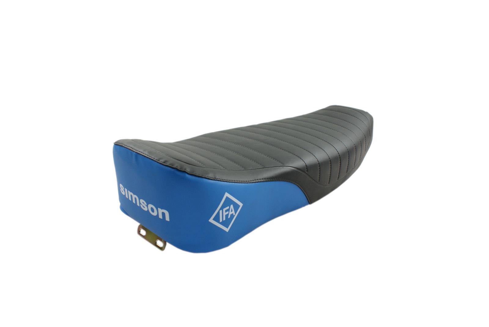 Siedzenie fotel kanapa simson enduro pikowane czarno-niebieskie - zdjęcie 2