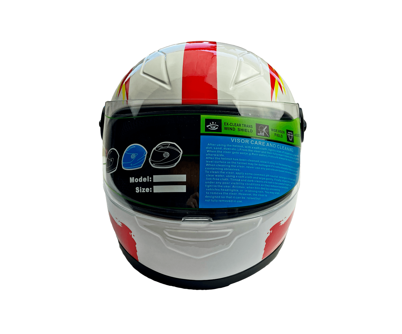 Kask Md-E506 Integralny Dziecięcy Auta Biały Ce MotoGeneric - zdjęcie 3