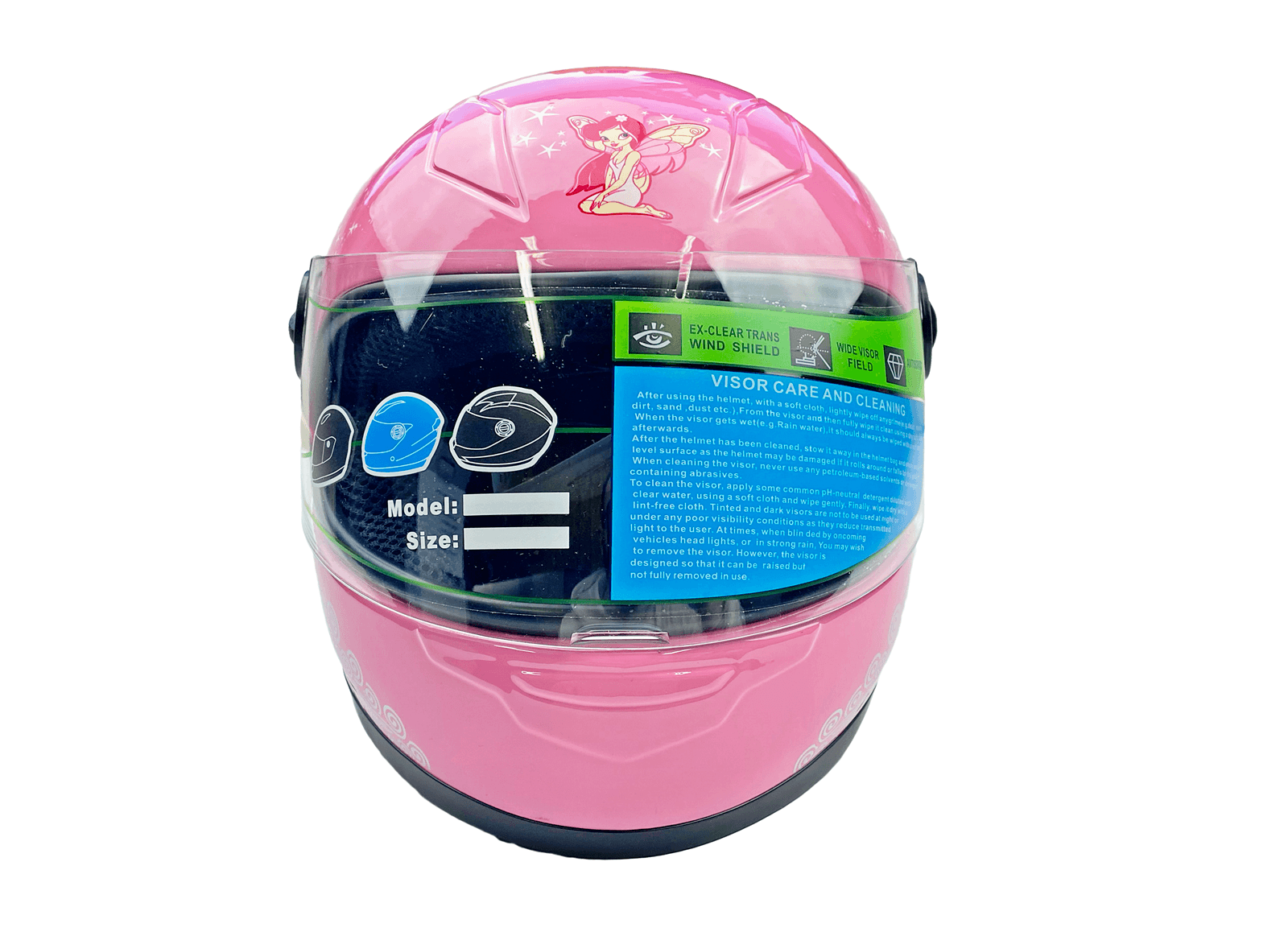 Kask Md-E506 Integralny Dziecięcy Wróżka Różowy Ce MotoGeneric - zdjęcie 3