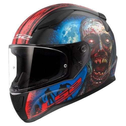 Kask ls2 ff353 rapid ii zombie black red-06 s