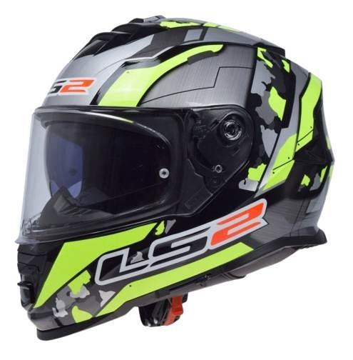 Kask ls2 ff800 storm ii cyborg h-v yel grey-06 m