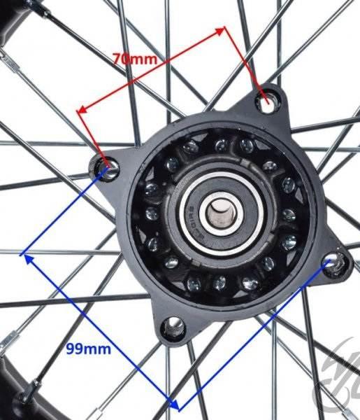 Koło tył 1.85-12 pit bike honda crf50 | PTB6201 - zdjęcie 2