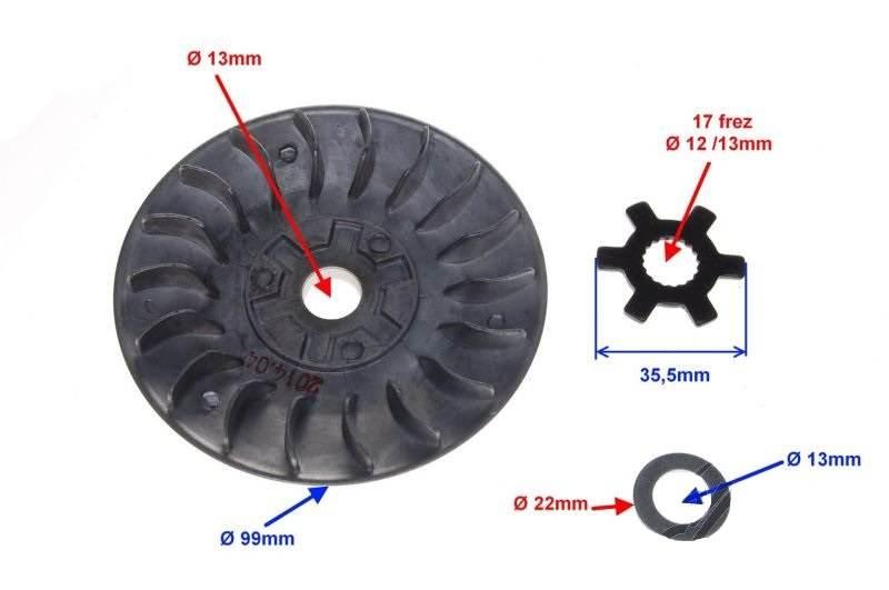 Tarcza zewnętrzna wariatora z podkładką 2t fi13 nrg50 quantum - zdjęcie 2