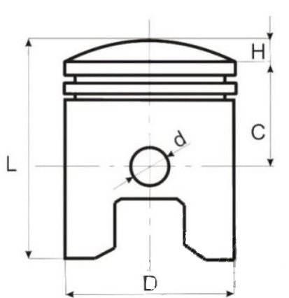 40,00/10/26 tłok do yamaha 50 jog | AYC32010 - zdjęcie 2