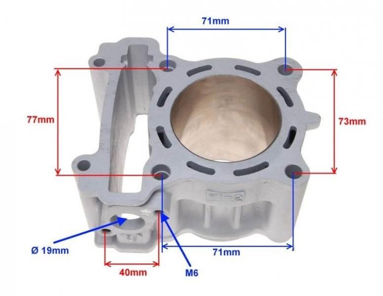 Cylinder do yamaha yzf 125r 62,00 mm ceramiczny wm - zdjęcie 2