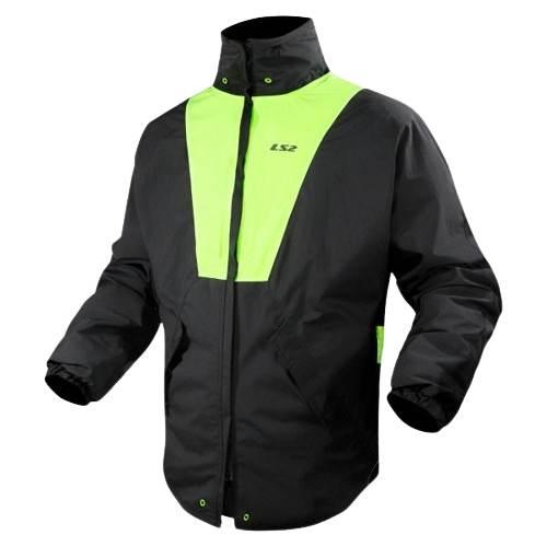 Kurtka przeciwdeszczowa ls2 x-rain black h-v yL