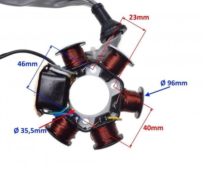 Stator iskrownik 6 cewek piaggio | AI22604 - zdjęcie 3