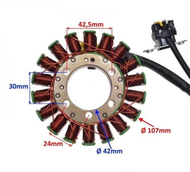 Stator iskrownik 18 cewek honda sh 300 11-14 - zdjęcie 3