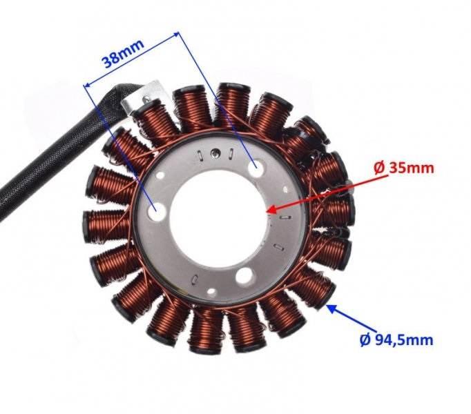 Stator iskrownik 18 cewek honda sh 125 150 - zdjęcie 3