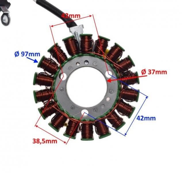 Stator iskrownik 18 cewek yamaha xmax 125 - zdjęcie 3