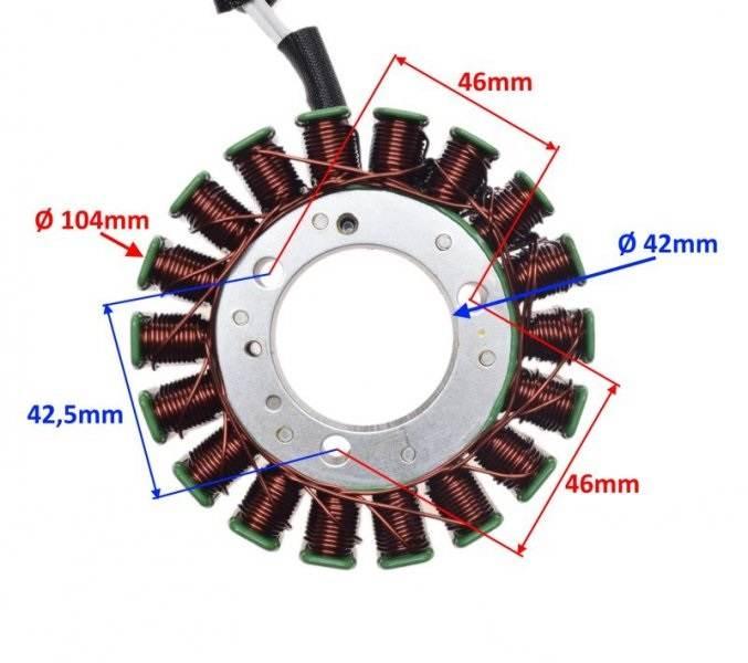 Stator iskrownik 18 cewek yamaha tmax 500 04-07 - zdjęcie 3