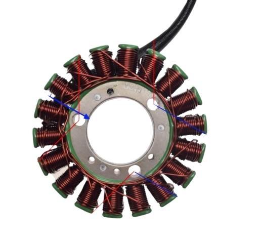 Stator iskrownik 18 cewek piaggio mp3 400 500 - zdjęcie 3