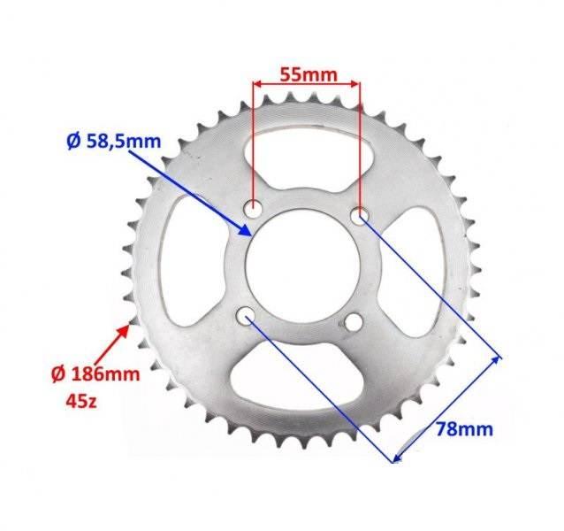 Zębatka tył junak rx125 one | J1257001 - zdjęcie 2