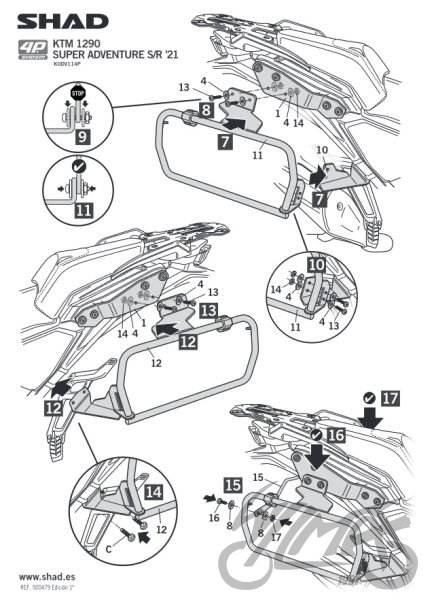 Stelaż kufra bocznego 4p shad terra do ktm 1290 sa - zdjęcie 3