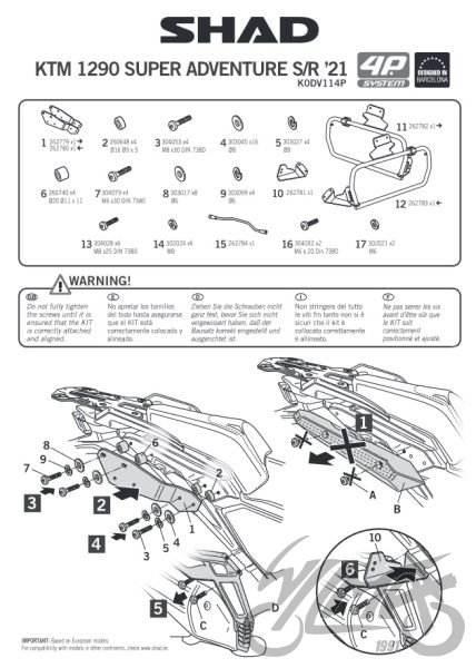 Stelaż kufra bocznego 4p shad terra do ktm 1290 sa - zdjęcie 2