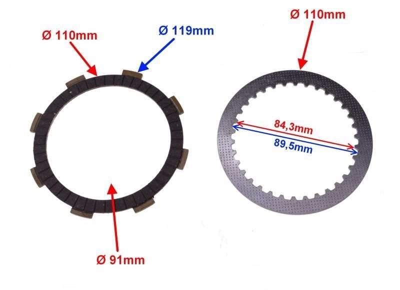 Tarcza sprzęgła przekładka do honda cbf 125 kpl. - zdjęcie 2