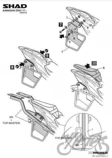 Stelaż sakwy bocznej sr do kawasaki z900 - zdjęcie 3