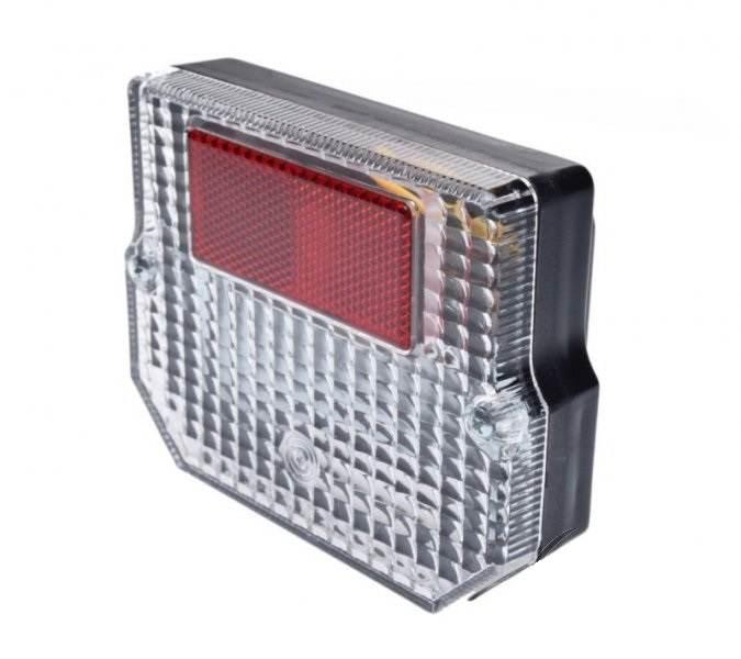 Lampa tył mz kwadrat biały klosz | MZ24311