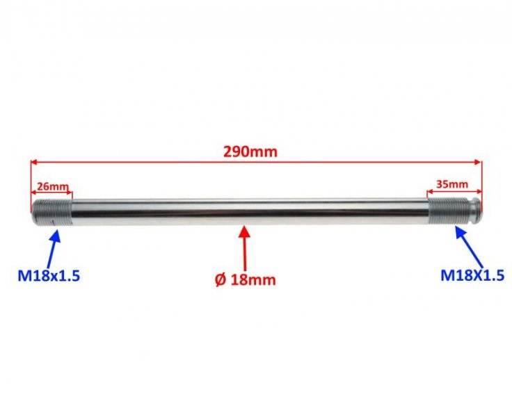 Oś wahacza tył fi18x290 mz etz250 | MZ6010 - zdjęcie 2