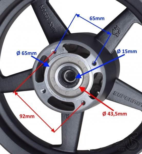 Koło p t 2.50-12 3.00-12 do pit bike supermoto kpl - zdjęcie 2