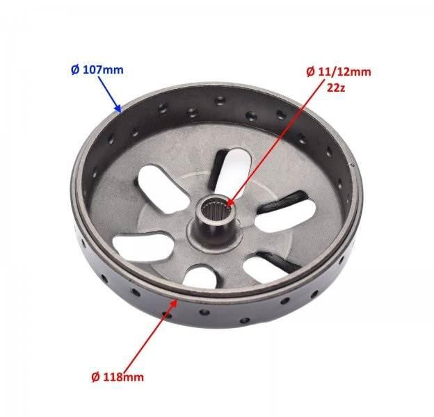 Dzwon sprzęgła tył do vespa et4 et2 | PVE01013 - zdjęcie 2