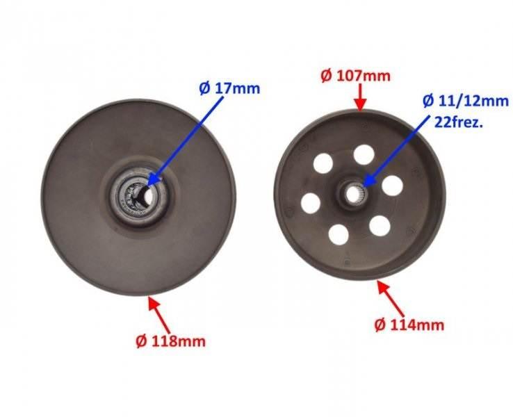 Sprzęgło tył do piaggio zip 2t | PZI0101B - zdjęcie 2