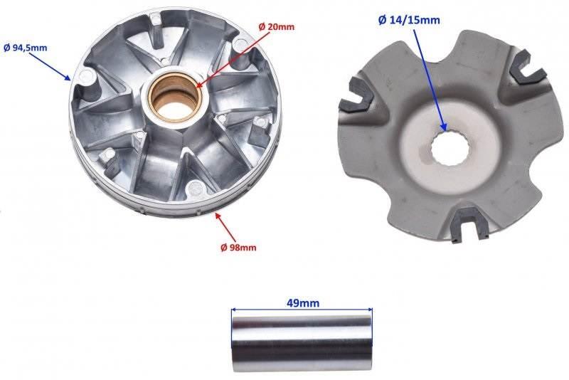 Wariator do piaggio zip 50 2t kpl | PZI0104 - zdjęcie 2