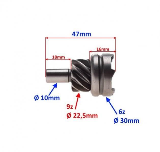 Koło rozrusznika 9 zębów do piaggio zip 2t i 4t - zdjęcie 2