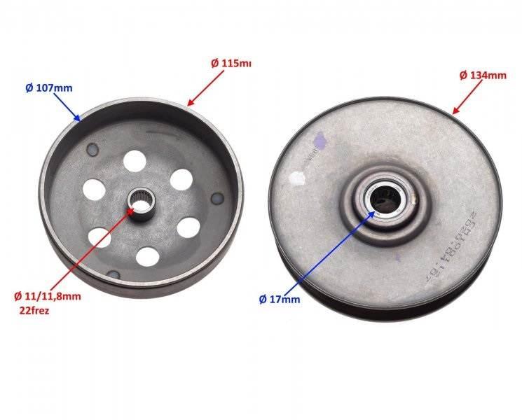 Sprzęgło tył do piaggio 50 3v 4t e4 e5 | PZIP0101B - zdjęcie 2