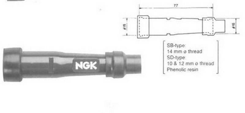 Sb05f 8080 fajka świecy zapłonowej ngk | AB0594 - zdjęcie 3