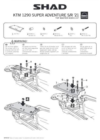 Stelaż kufra tył shad do ktm 1290 super adventure - zdjęcie 2