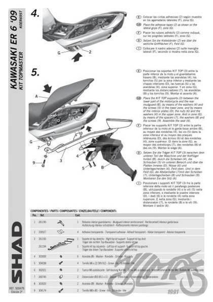 Stelaż kufra tył shad do kawasaki er6 n-f - zdjęcie 2