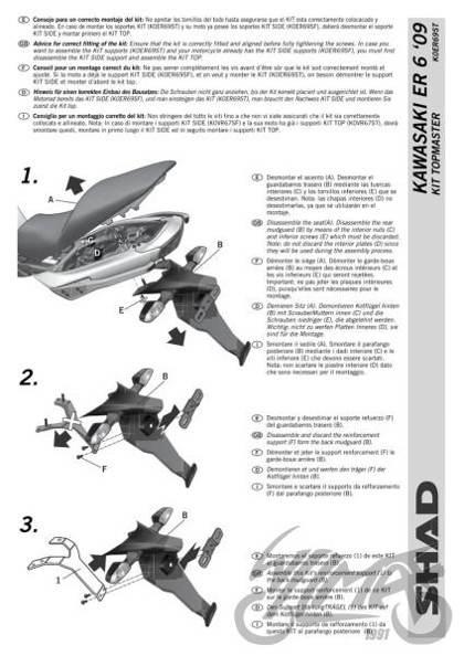 Stelaż kufra tył shad do kawasaki er6 n-f - zdjęcie 3